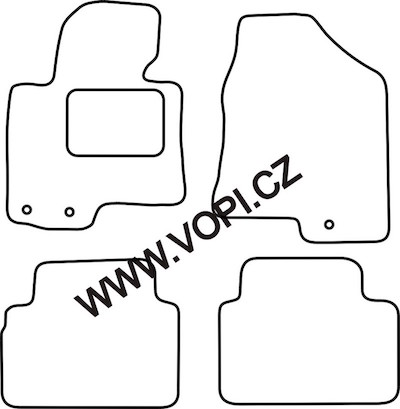 Přesné gumové koberce béžové / šedé Hyundai IX35 2010 ->